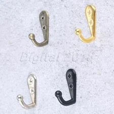 5x Antique Mini Wall Hooks Single Hook Wall Mounted Hanger Robe Towel Bathroom