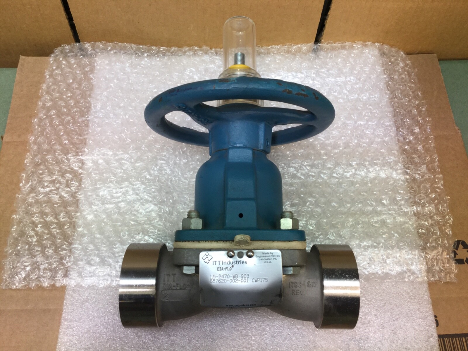 ITT DIA FLO 1 5 2470 WB 903 1 1 2 DIAPHRAGM VALVE 175 CWP NEW NO BOX itt-dia-flo-1-5-2470-wb-903-1-1-2-diaphragm-valve-175-cwp-new-no-box