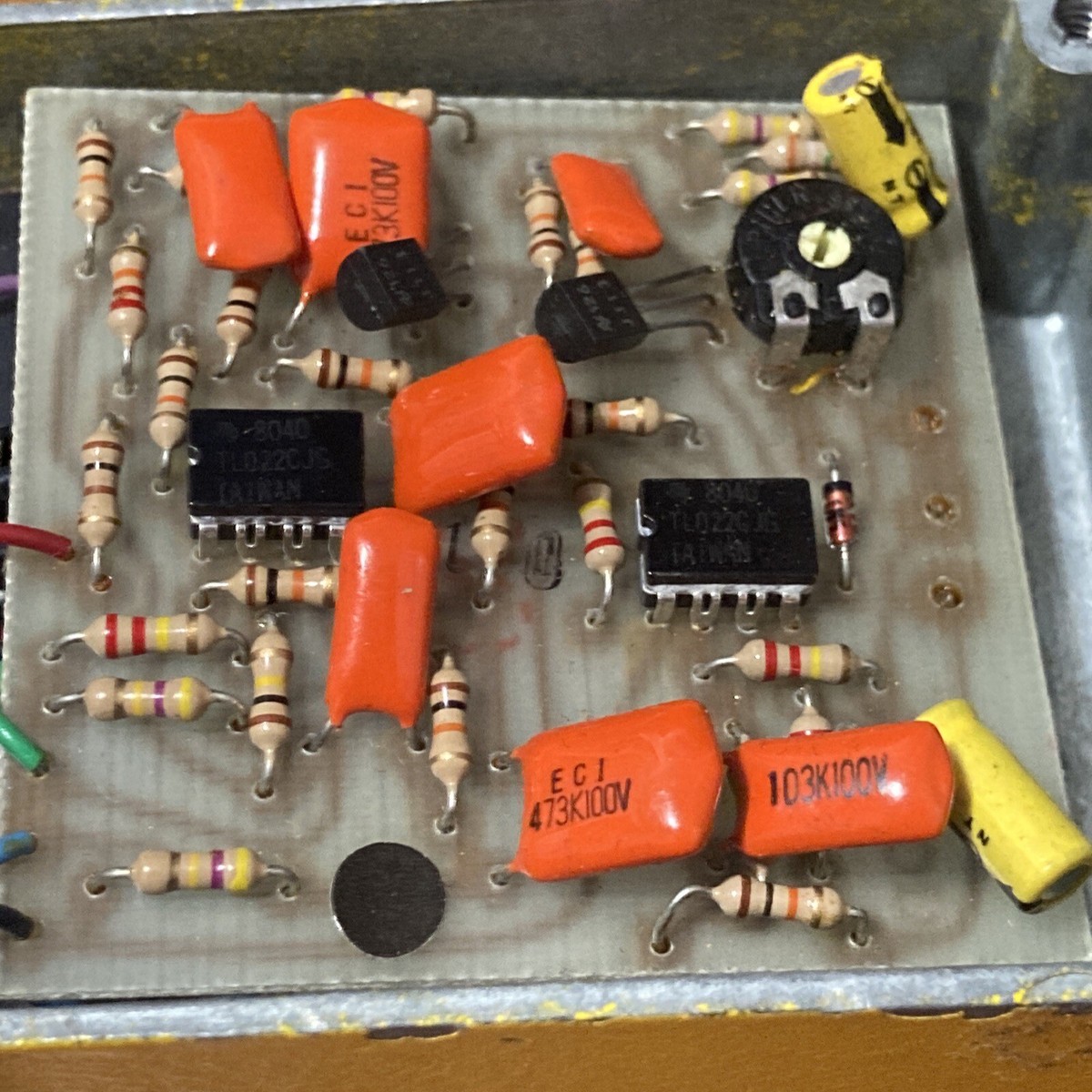 Vintage DOD Phasor 201 Analog Phase Shifter Original Yellow Guitar