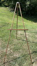 Vintage Grumbacher Portable Field Travel Artist Easel Floor Tripod Art Folding