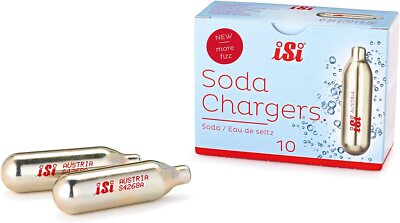 20 x iSi Soda Co2 8g Sodakapseln Soda Chargers für sprudelndes Wasser