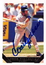 Jose Vizcaino autographed baseball card (Chicago Cubs) 1993 Topps Gold #237