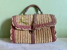 ANCIEN PETIT SAC D'ENFANT 1900 PAILLE ANTIQUE CHILD BAG