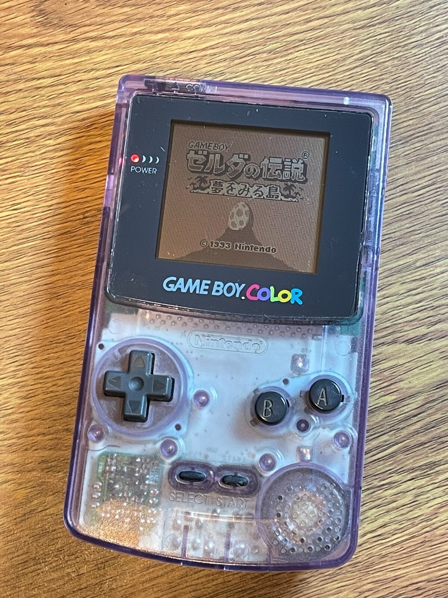 Nintendo Game Boy color clear purple system hapan gameboy