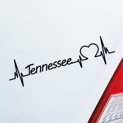Auto Aufkleber Tennessee Herz Puls Staat State USA Liebe Love 19x5 cm Sticker He