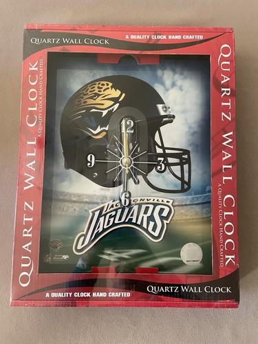 NFL Jacksonville Jaguars 10” X 12” Resin Quality Quartz Wall Clock, New In Box!! - Picture 2 of 5