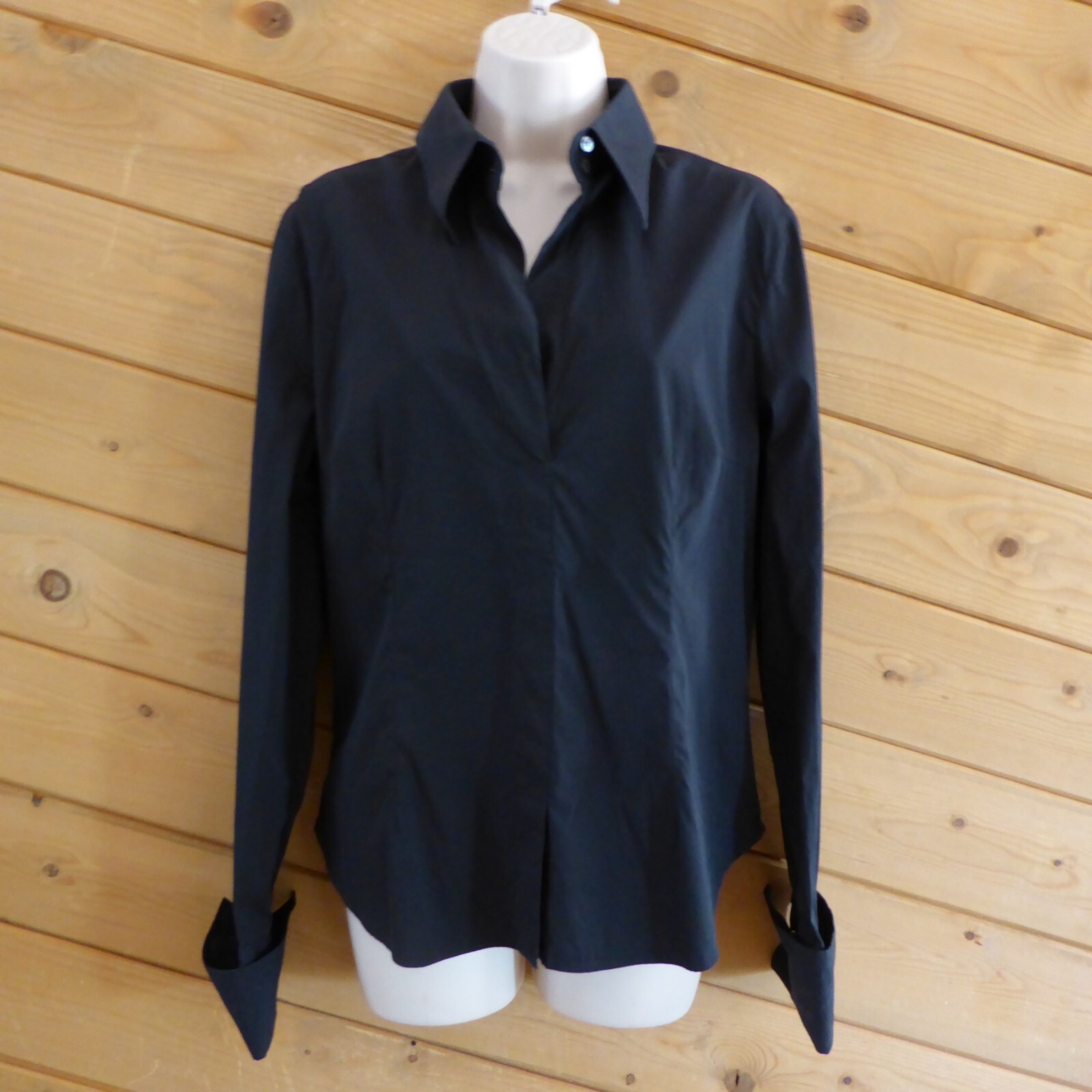 Armani Collezioni Black Button Up Basic Long Slee… - image 1