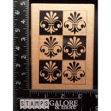 Inkadinkado Rubber Stamps 90681Y FLOURISH FLOWERS SPEARS BACKGROUND 3303