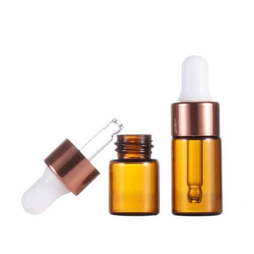 1/2/3ml Amber Clear Small Glass Dropper Bottle Sample Vial Essential Oil Pipette - Picture 12 of 20