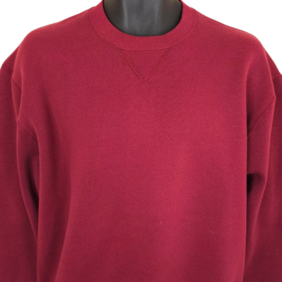 Vintage Russell Athletic Blank Sweatshirt Mens Size Large 80s Red