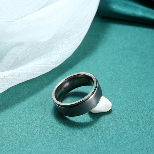 8mm Spinner Mens Ring Fashion Fidget Ring Anxiety Wedding Band for Men Comfort - Picture 7 of 8