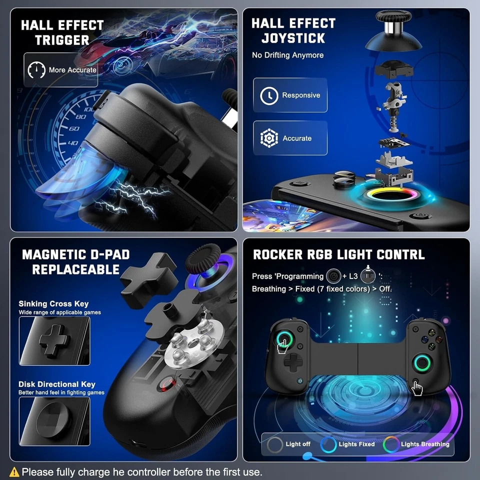 Tablet Phone Telescopic Controller  D8 PRO Wireless Bluetooth Switch IOS Android - Image 3 of 4