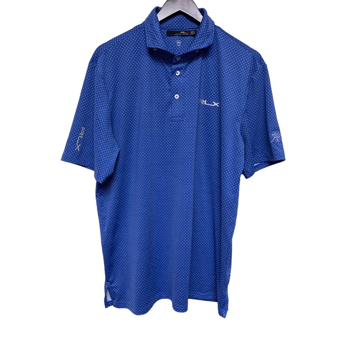 Ralph Lauren RLX BM Golf Logo Blue Dot Short Sleeve Shirt Men's