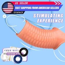 Men-Penis-Sheath-Penis Extender Erection-Enlarger Enhancer-Sleeve Girth Extender