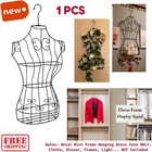 Mannequin Dress Form Torso Female/Women Clothes Display Hangs Wall Decor Vintage