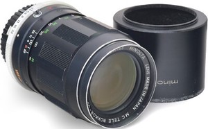 MINOLTA MC 135mm 3.5 Tele Rokkor-QD + Hood