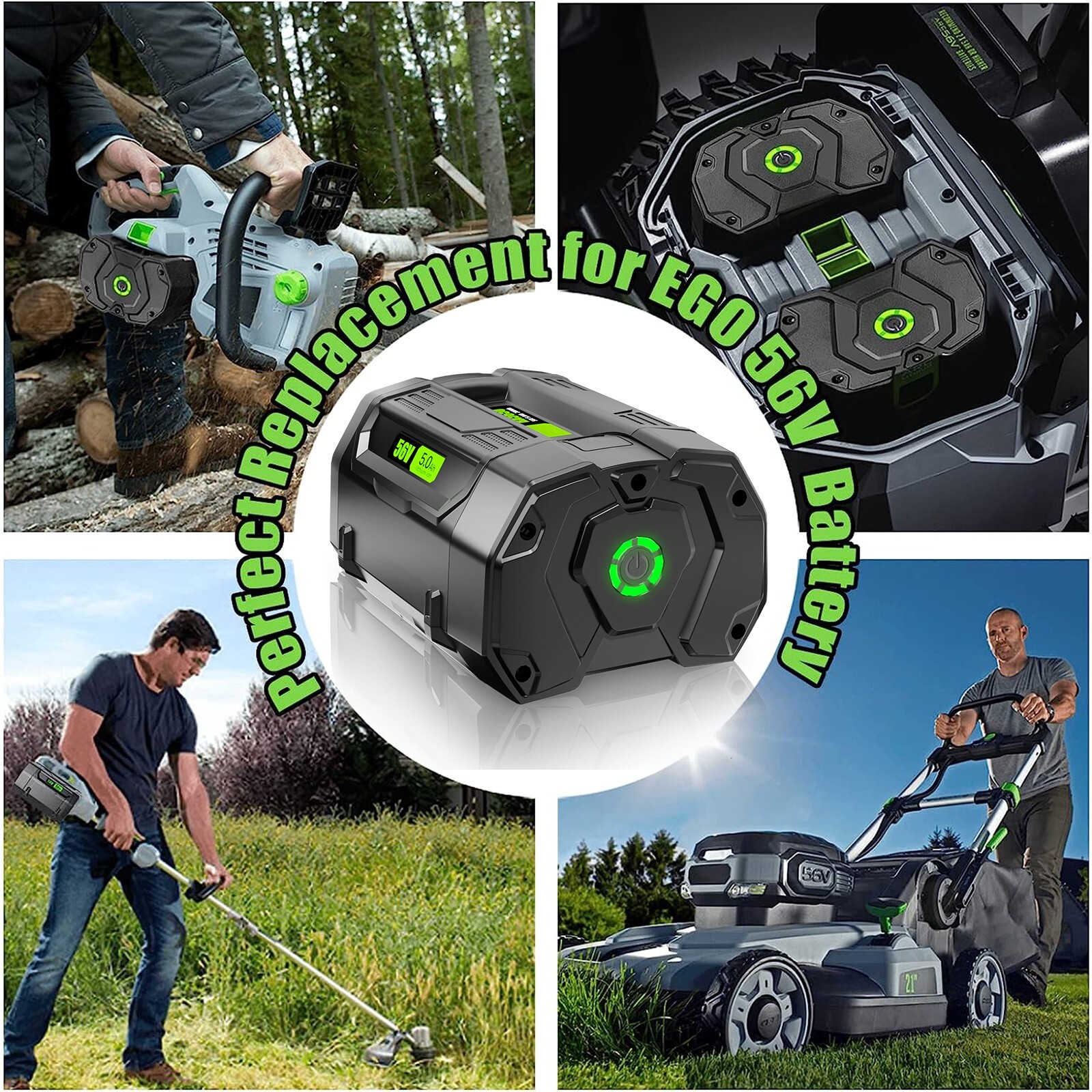 5.0AH Battery For EGO 56V 56Volt BA1400 POWER Tool Lithium Ion BA2240 BA2800T