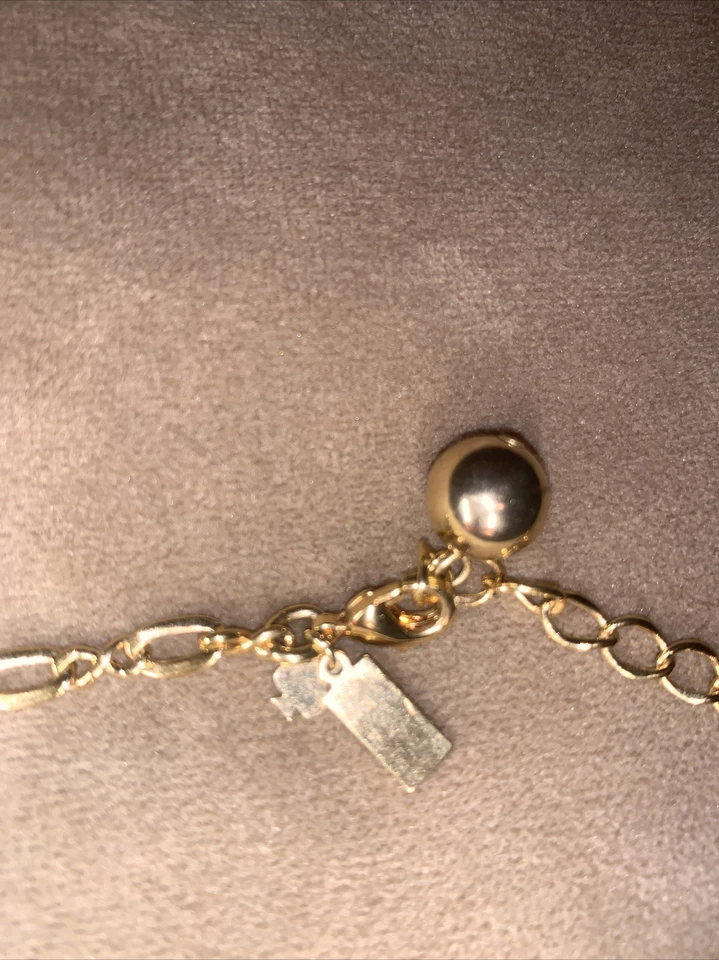 Collar cuadrado de vidrio azul Kate Spade New York tono dorado Foto 2 de 4