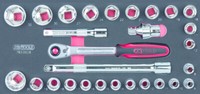 KS Tools SCS Chromeplus SteckschlüSsel-Satz, 28-Tlg. In 1/3 Systemeinlage (783.0