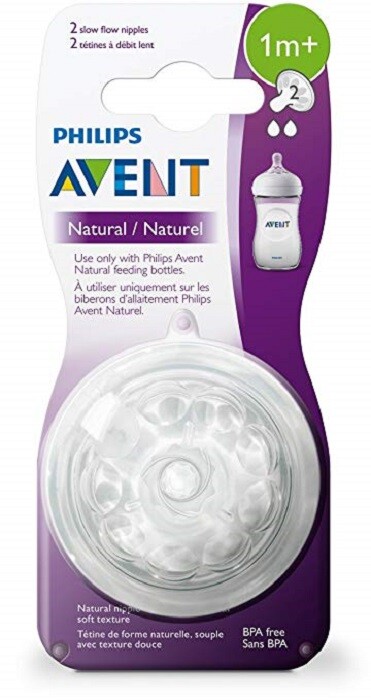 Avent Tettarelle Natural Flusso Lento 2 Fori 1m+