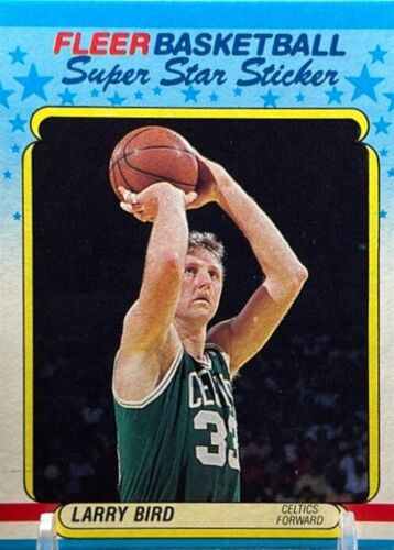 1988-89 Fleer Basketball Larry Bird Super Star Stickers #2 Celtics HOF - Picture 2 of 2
