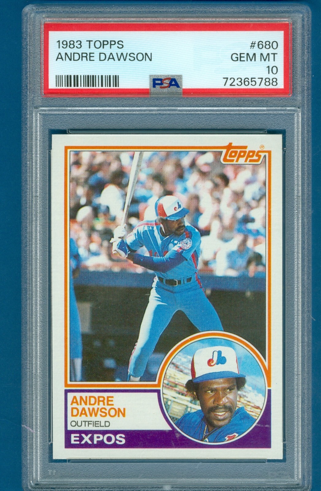 1983 Topps Andre Dawson #680 Expos PSA 10 GEM MINT (DEAD CENTERED F & B)