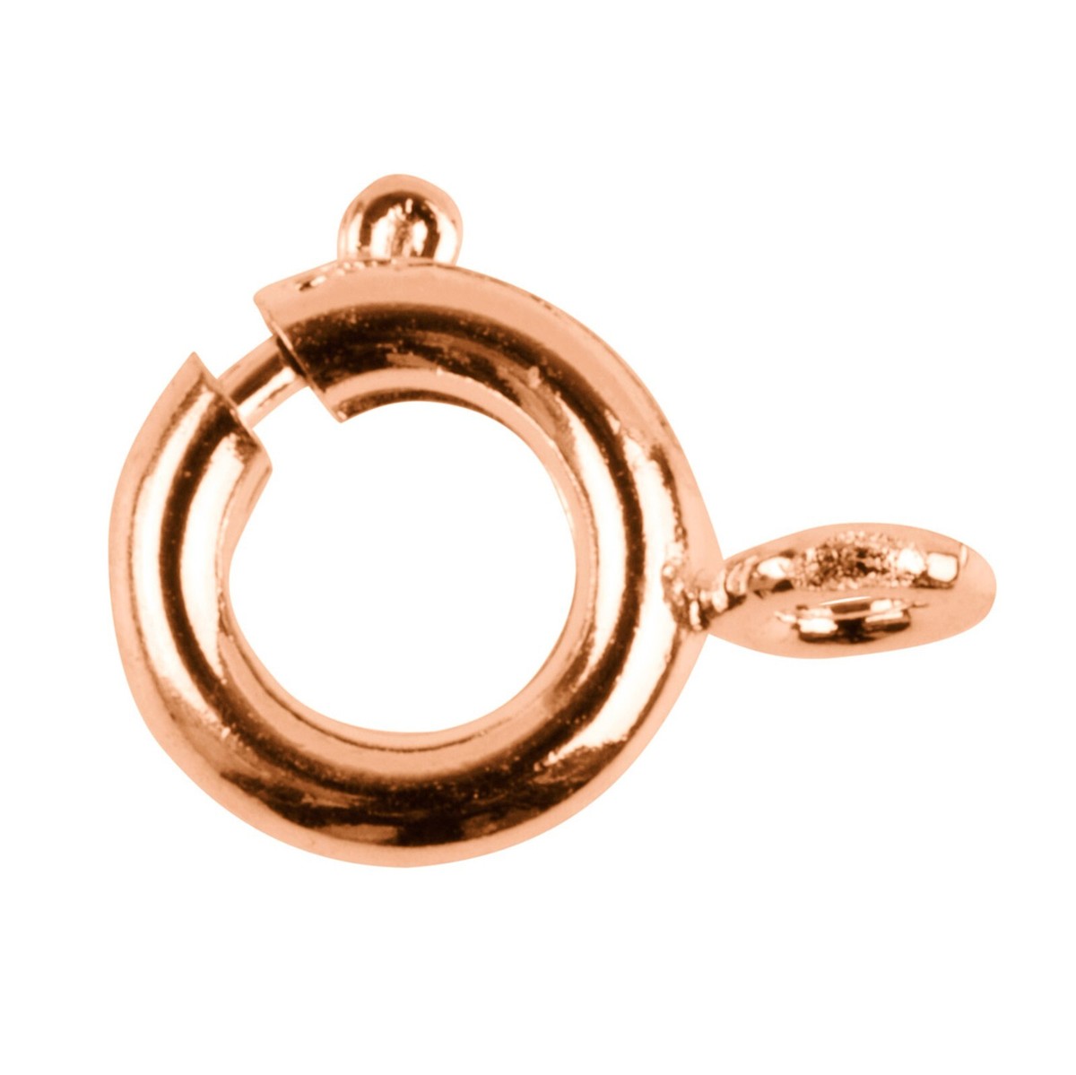 9ct Rose Gold Plated Bolt Ring Jewellery Making Clasp 6mm