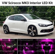 Pink Purple Premium Vw Scirocco Iii Mk3 Full Interior Led Light Kit Replacement
