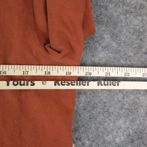 Time And Tru Shirt Womens Large Brown Solid Long Sleeve Pullover T Shirt Cotton - Picture 10 of 12