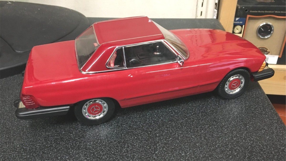 Vtg 1974 EMPTY Jim Beam Red Mercedes Decanter 450 SL Straight