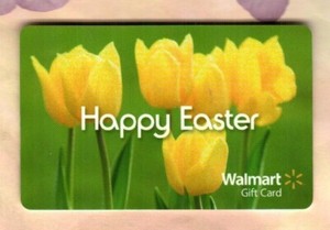 WALMART Happy Easter, Yellow Tulips ( 2009 ) Gift Card ( $0 )