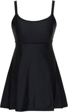 Plus Size Swimsuit for Women One Piece Swim Dress Swimwear, Black Size 24