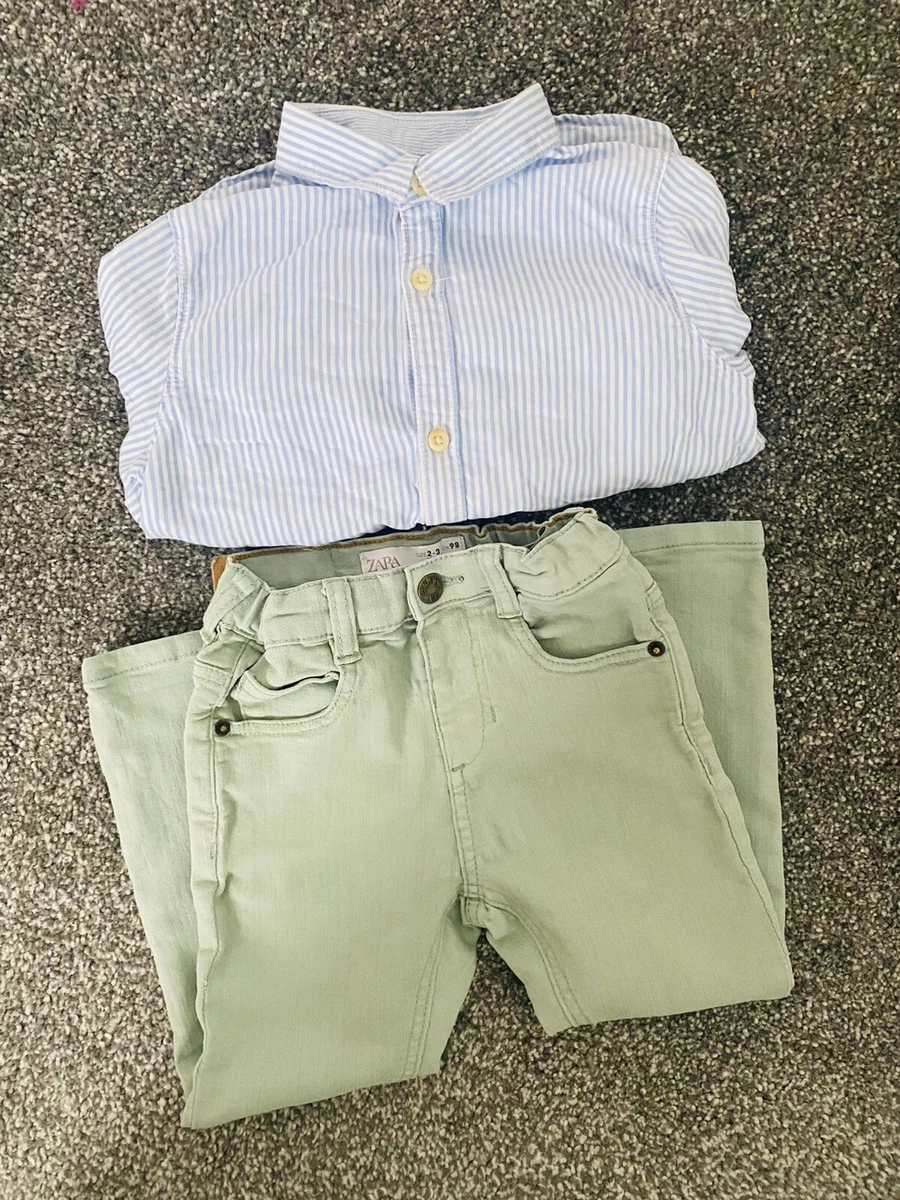 zara green jeans outfit