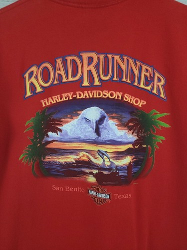 Official Harley Davidson Men's Med T-shirt San Benito TX Motorcycle HOT RED! - Picture 5 of 12