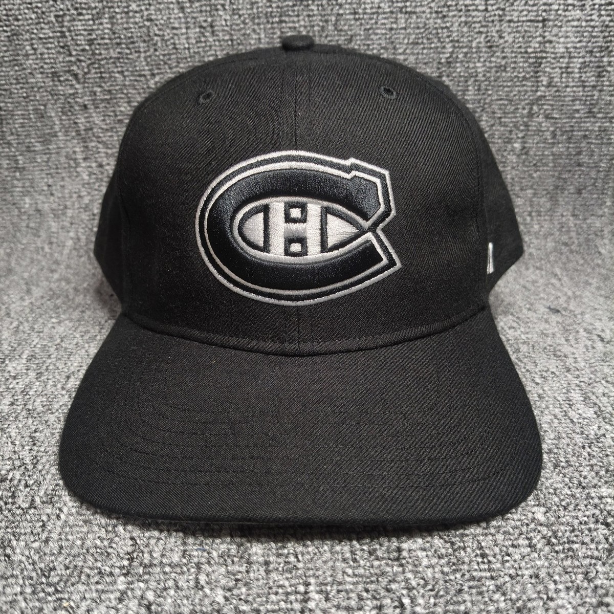 '47 Brand Montreal Canadiens NHL Black Fitted Cap Embroidered Logo Hat