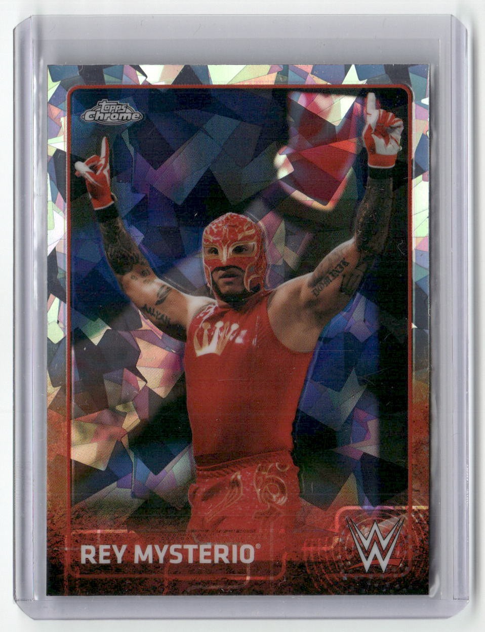 2015 Topps Chrome WWE #56 Rey Mysterio Atomic Refractor