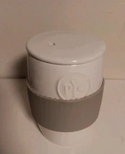 Pampered Chef Ceramic Microwave Egg Cooker w/ Silicone Sleeve  # 1529 NWOB