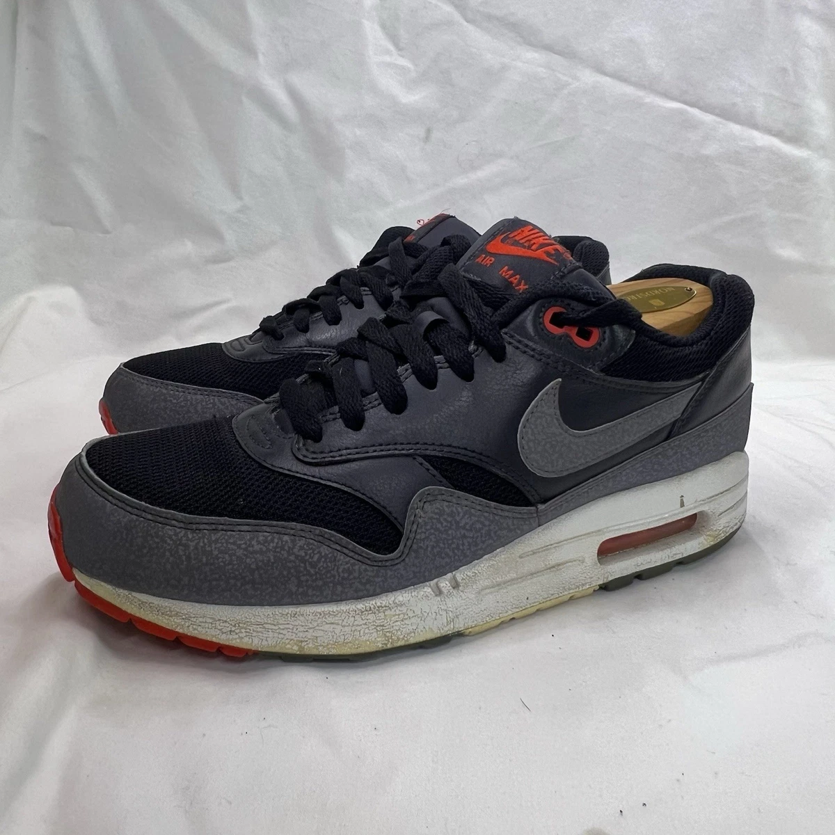 2012 Nike Air Max 1 Black Cool Grey Anthracite Nike Air Max 1 GS – Clear Grey/Team Orange - Air 23 - Air  main image 3