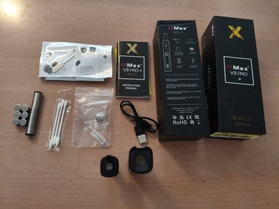 XMax V3 Pro+ Vaporizer (Gold Edition)   Wie neu + 6 Dosierkapseln 