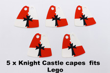 5 Stück Ritter Umhänge Umhänge für Burg kompatibel passend für Lego Minifiguren