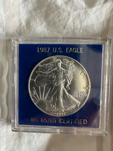 1987 AMERICAN SILVER EAGLE U.S. Mint $1 DOLLAR COIN MS65