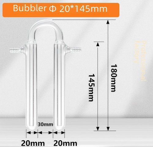U-Tube Bubbler Liquid Seal 18mm 20mm 28mm Borosilicate Glass Chemistry Lab au - Picture 9 of 10