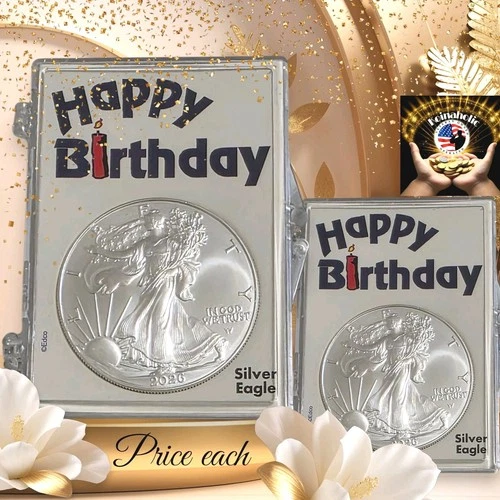 2026 HAPPY BIRTHDAY $1 American Silver Eagle Uncirculated Keepsake And Investmen