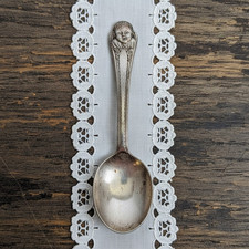 Gerber Baby Spoon Winthrop Silver Plate Figural Vintage 1950s Ad Flatware 4.25