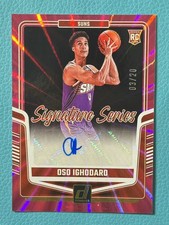 Oso Ighodaro 2024-25 Panini Donruss 03/20 Auto Red Laser Signatures Series RC