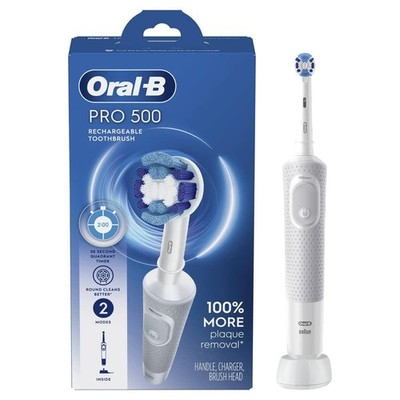 NEW Oral-B Pro 500 Electric Toothbrush with Brush Head, Rechargeable