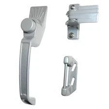 Silver Aluminum Screen Door Handle Set Latches