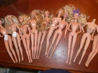 Lot of 10 Vintage Mattel Barbie Dolls 70's 80's 90's Nude 2 Have No Heads
