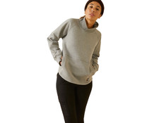 NWOT Ariat Rebar Funnel Neck Sweatshirt Women's Size 2X Grey Camping Gorpcore