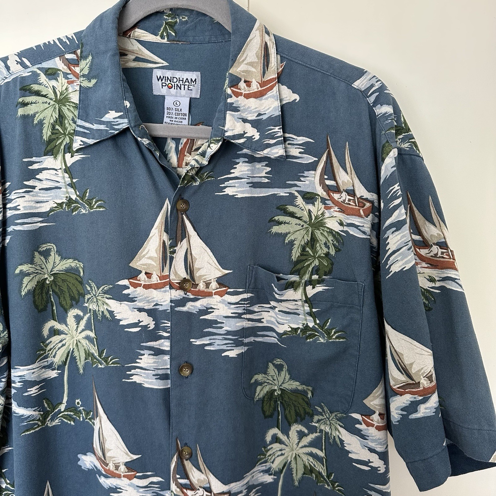 Windham Pointe Button Down Sailboat Tropical Shor… - image 2